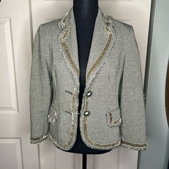 Banana Republic Jackets & Blazers - Sage Green Vintage Banana Republic Tweed Women's Blazer